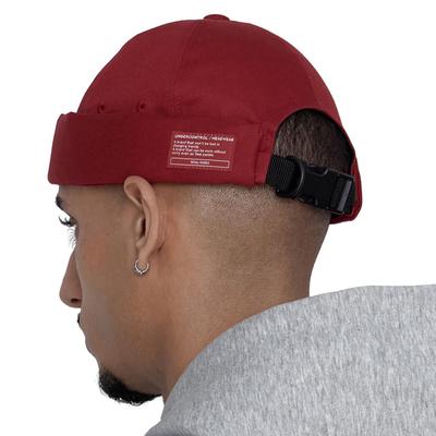 UNDERCONTROL Brimless Sailor Fisherman Leon Roll Mix Docker Beanie US One Red Hat, Cuff, Harbor, Visorless, Skull, Cap, Unisex, Size Size, Color