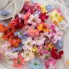 20/50 Stück Kleine Pfirsichblüten Künstliche Blumen Haus Zimmer Tischdeko Kranz Hochzeit Braut DIY Zubehör Kopfschmuck Brosche Geschenk