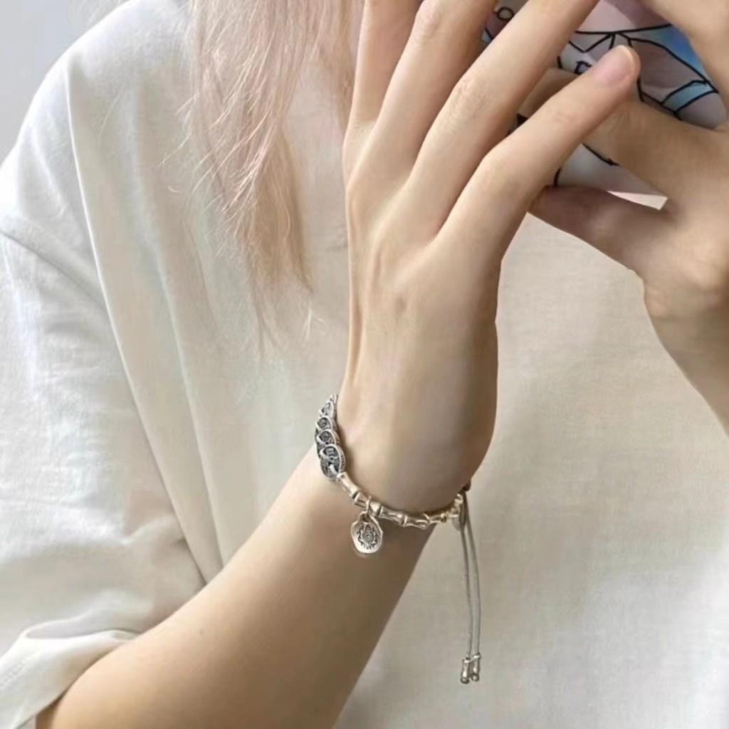 Ethnic Five Boho Emperors Coin Handwoven Alloy Geometric Shape Bracelet