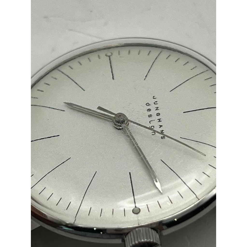 Used [Working item] JUNGHANS design hand-wound watch with replacement strap