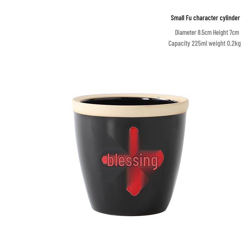 Little Fu Earthenware Sauce & Seasoning Jar – Creative Ceramic Jar for Salt and Chili