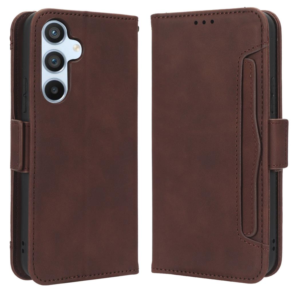 For Samsung Galaxy A54 5G Multiple Card Slots PU Leather Anti-shock Phone Case Magnetic Flip Protective Phone Cover Wallet Stand