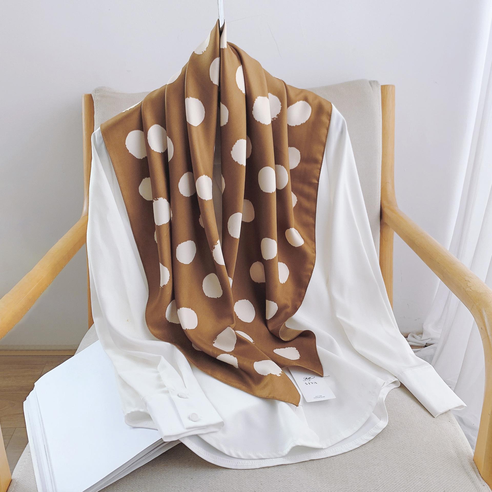 

90 см квадратный большой квадратный шарф Four Seasons, роскошная декоративная рубашка, профессиональный платок, повязка на голову, солнцезащитный платок 90*90cm