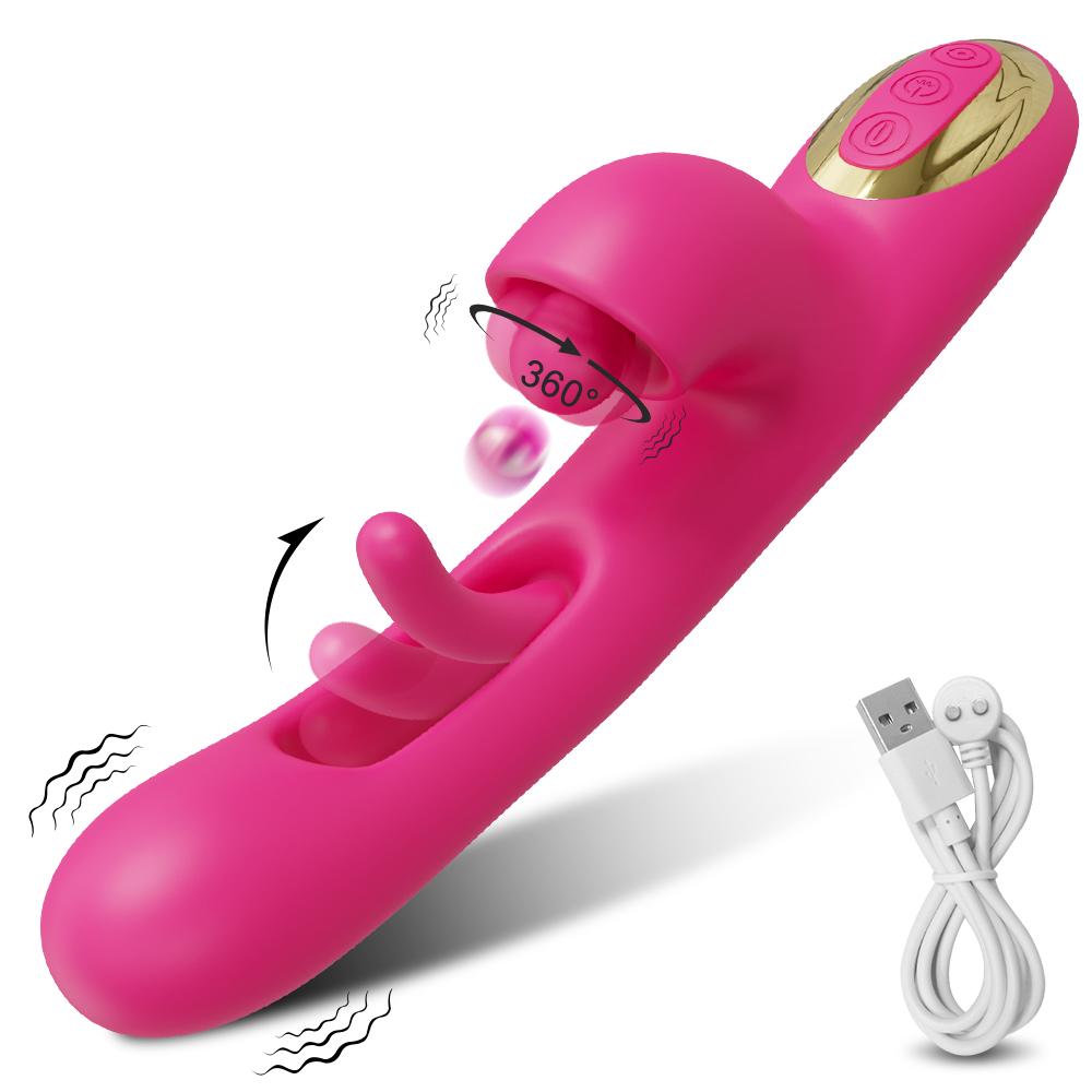 Powerful Tapping G Spot Vibrator Female Flapping Clitoris Stimulator Massager 3 Motors Dildo Adults Goods Sex Toys For Women