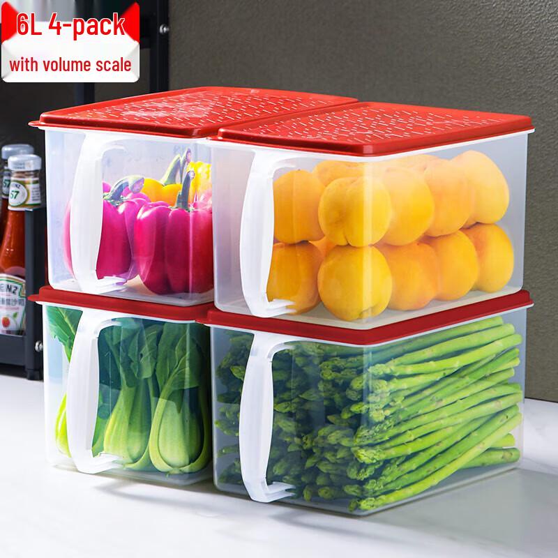 

Xitianlong 6L Plastic Food Storage Containers with Handles (4-Pack)
