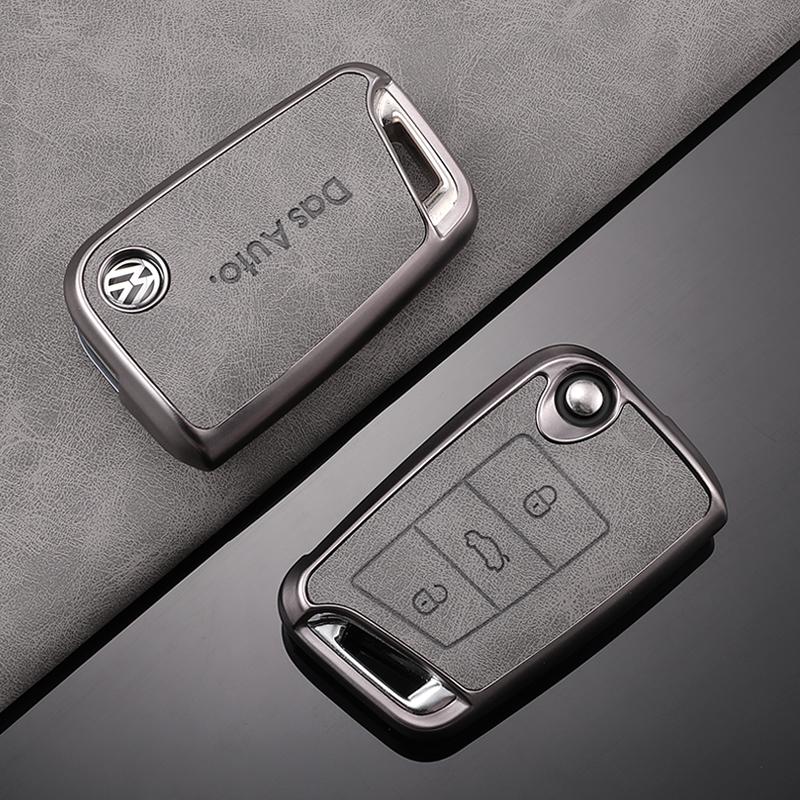 

Для VOLKSWAGEN VW Чехол-обложка для складного ключа автомобиля Для VW Volkswagen Golf 7 MK7 Tiguan MK2 Для Seat Ateca Leon FR 2 Ibiza Пульт Ke