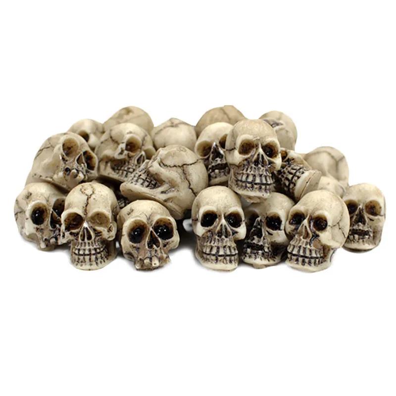 20ks Halloweenské dekorativní lebky Miniaturní ozdoby Venkovní Dům Zahrada Trávník Jedinečný Květináč Dekorativní soška lebky