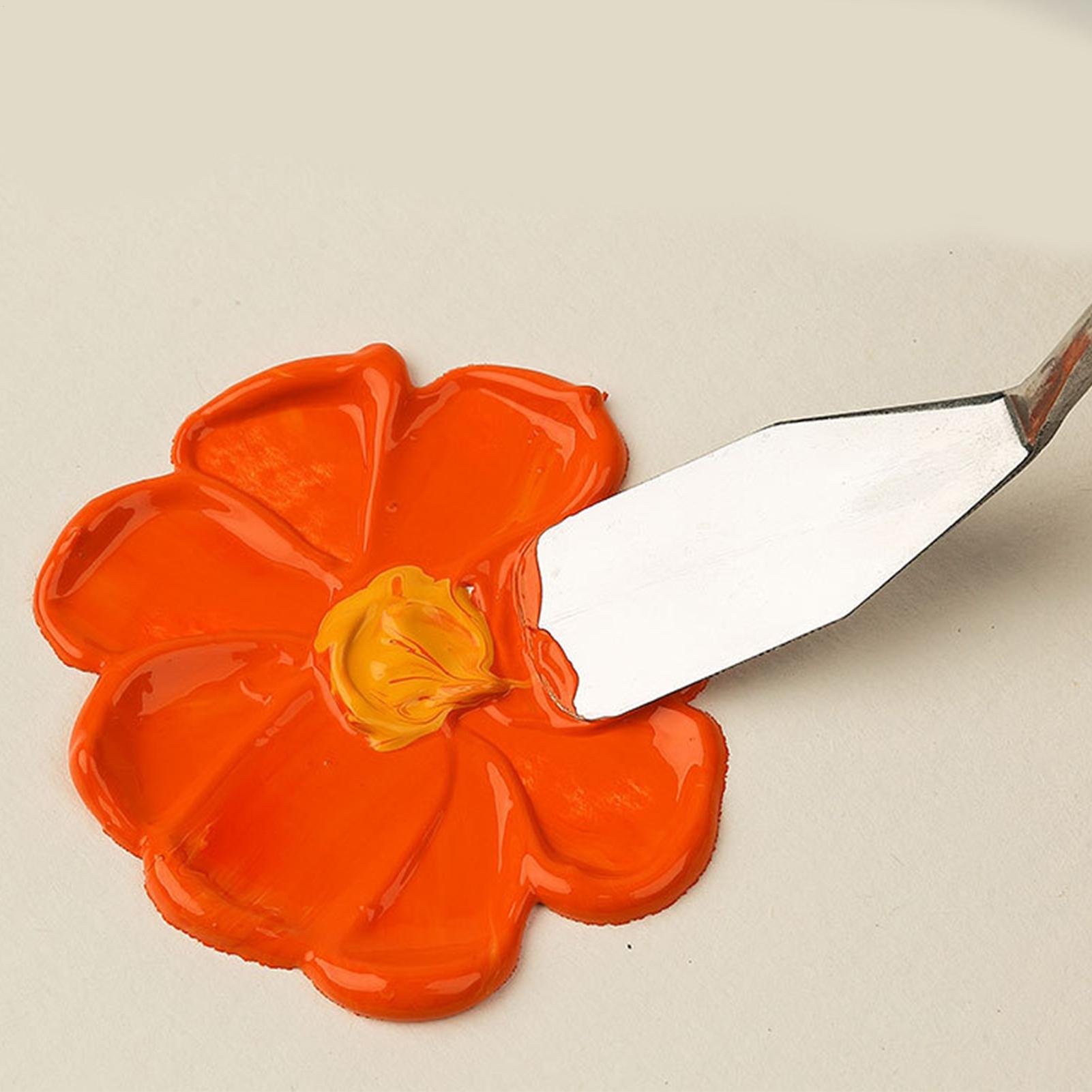 9Pcs Flower Art Scraper Texture Knife Art Palette Knife Special-shaped Scraper Oil Painting Acrylic Paint Tool for Art Students CN