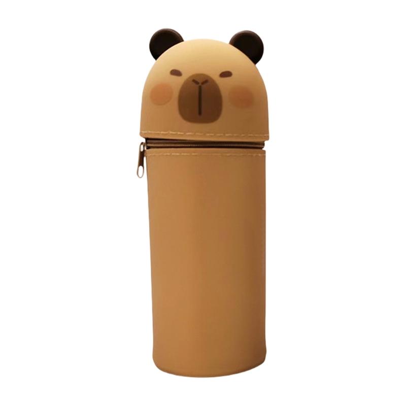 

Telescoping Pencil Case Big Capacity Expandable Pen Pouches Soft Silicone Pen Bag Standing Pen Case for Kid Student