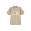 X JW Anderson Collaboration Printed Crew Neck T-Shirt Men Tops Beige 438050-31
