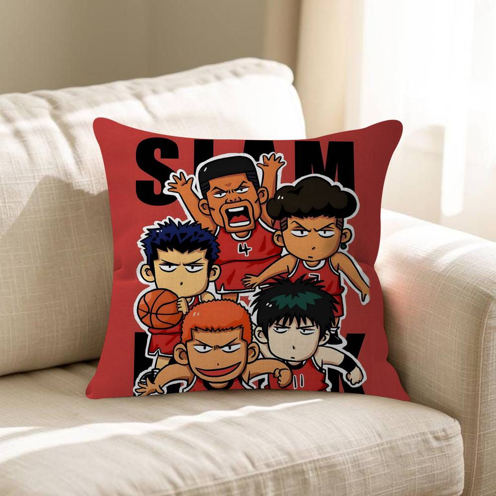 Anime Slam Dunk Pillow Cushion Cover Pillowcase Living Room Sofa Home Decor Customized