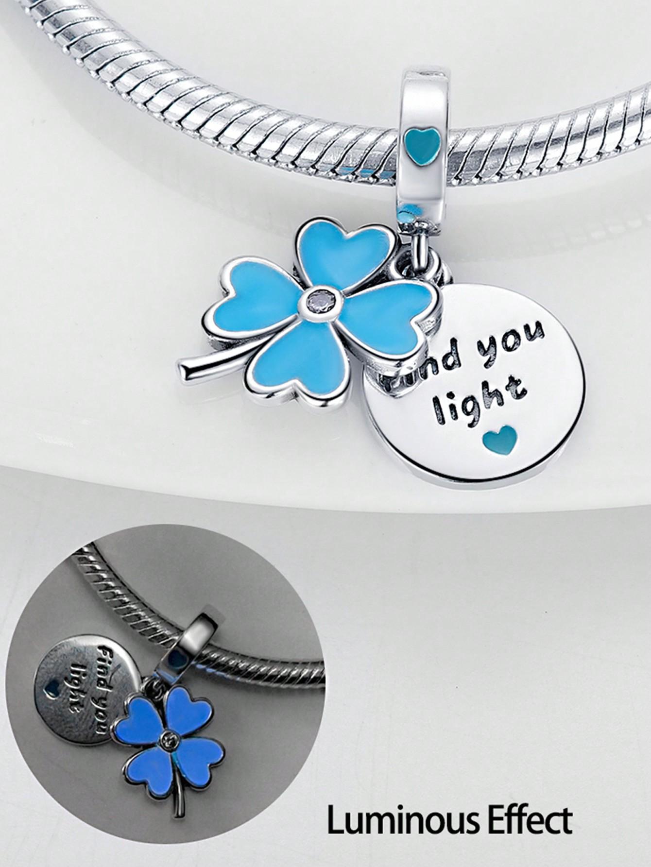 Charm Bead Components Plata Four-leaf clover ladybug Bead Components Charm Bead Component Copper Metal Plated Compatible With Charm Bead Components