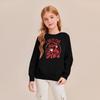 Kids' Fashion Loose-Fit Casual Long-Sleeve Christmas Print Oversized Crewneck Sweatshirt