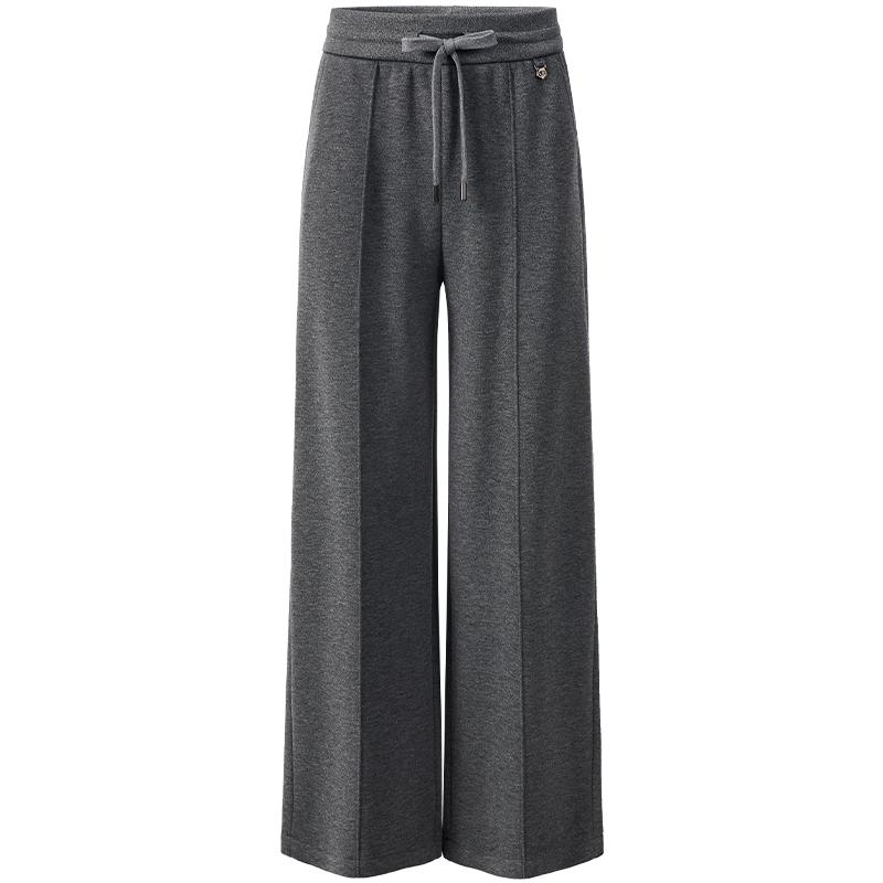 Giovanni Valentino Women's Plush-Lined Drawstring Straight-Leg Casual Pants