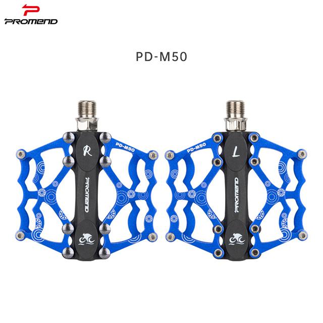 Promend MTB CNC Aluminum Alloy Peilin Bearings Big Flat Pedal Durable Lightweight Comfortable For Mountain Bike Road Gravel Bike