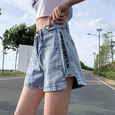 Women Denim Shorts High Waist Wide Leg Slim Summer Jeans Shorts Girls Pants