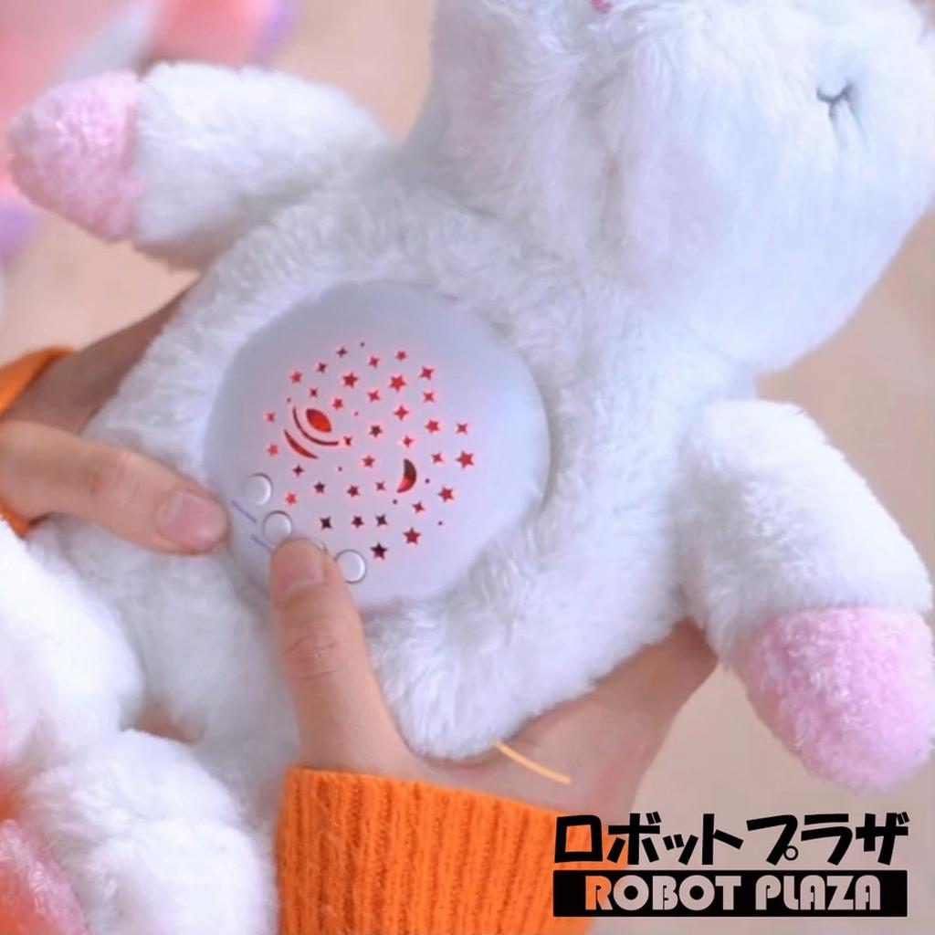 ROBOT PLAZA Unicorn Sleeping Plush Toy for Babies Years with Projection and Heartbeat (3 Old)