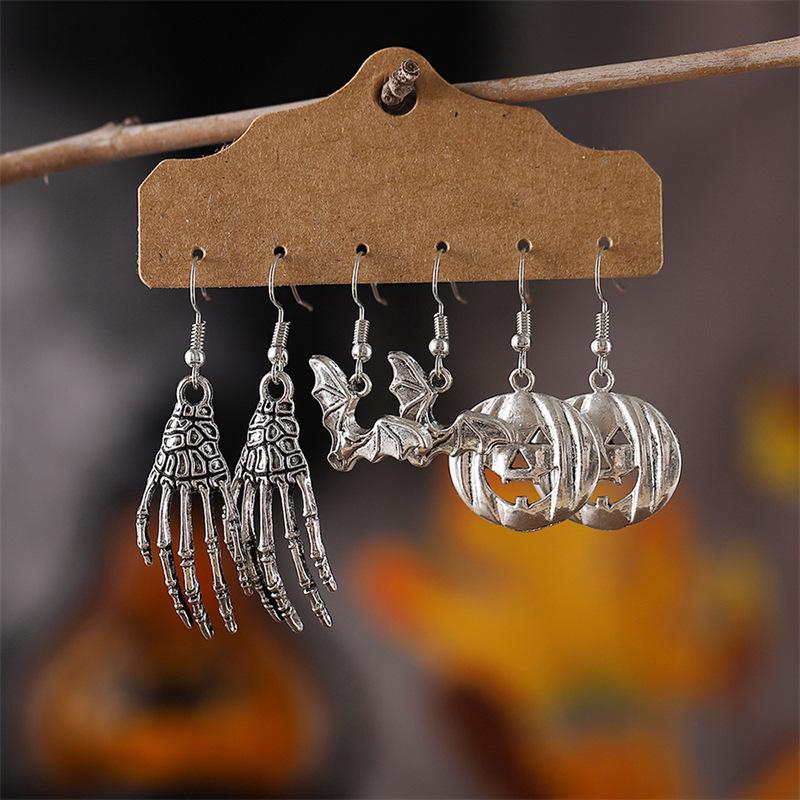 European-American Holiday Drip Oil Earrings Set: Christmas & Halloween Designs