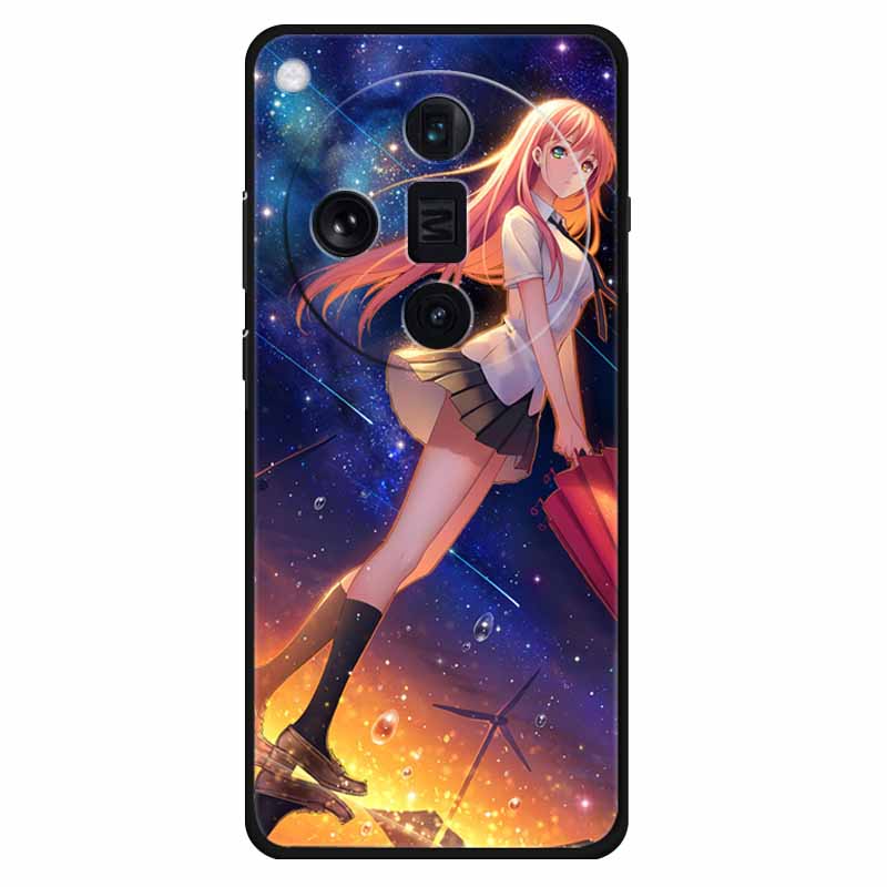 Funda For Oppo Find X7 Ultra Case Find X7 Silicone Space Wolf TPU Soft Phone Cover For OPPO Find X7 Pro/ X7 Ultra Case Cat Coque