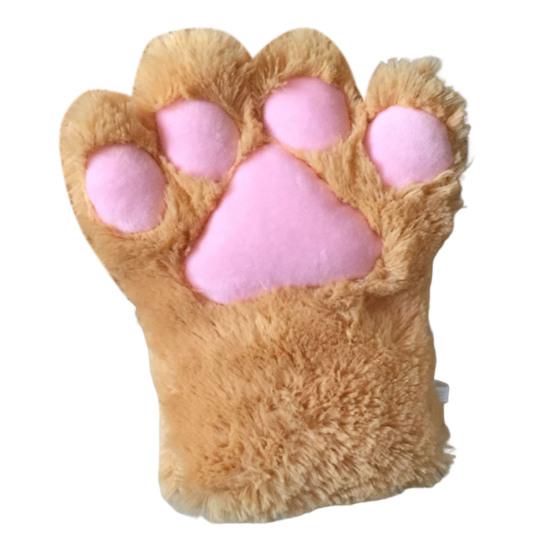 

1 пара плюшевых перчаток, ветрозащитные, мультяшные, противоскользящие, милые, аниме, косплей, аксессуары для шоу, зимние варежки для косплея коричневый