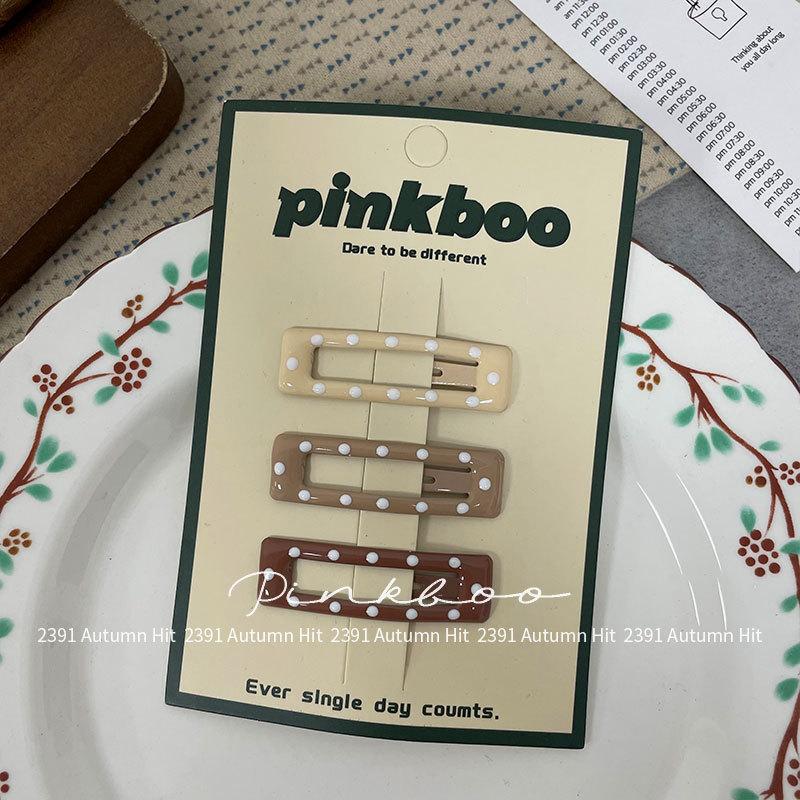 

3 шт. Заколки для волос в горошек для девочек, Нескользящие заколки-клипсы для детских волос, Милые геометрические заколки, Аксессуары для волос