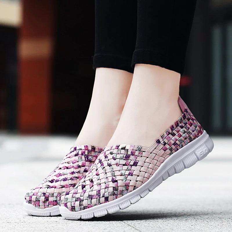 Sneakers da Donna Estive Scarpe Intrecciate Ballerine da Donna Mocassini Casual Traspiranti Femael Tenis Sneakers Leggere