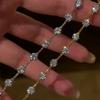 Light Luxury Unique Round Diamonds Inlaid Bracelets for Women High-end Exquisite and Simple Bracelet Fashion Party Jewelry Gift