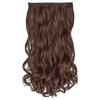 PRAVRAJYA Women Hair Extension Full Head Wig 22 Inch Synthetic Hair Pieces with 5 Clip Wig Cheap Fluffy & Not Tangled Women and Girls (Light Brown)