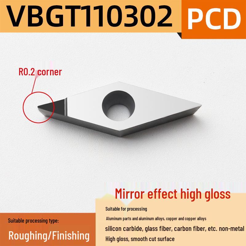 35° Diamond Blade CNC Lathe Inserts VCGT160404 VBGT110302 for Aluminum