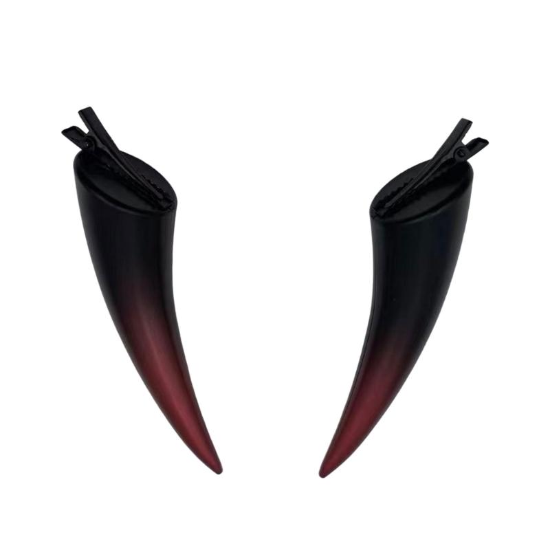 2pcs Halloweens Devil Horn Ear Hair Clip Hairpin Women Hair Barrettes Cosplays Hair Accessories for Party Costume Props