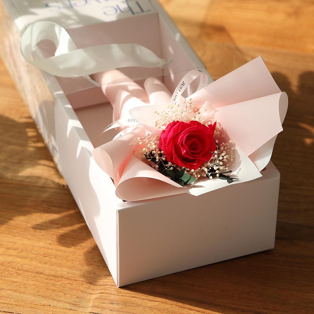 Eternal High-End Rose Bouquet with Real Fresh Flowers