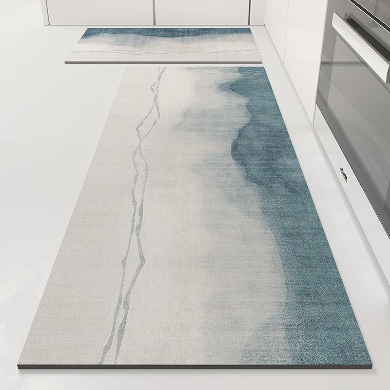 

Kitchen Floor Mat Anti-Dirty Oil-Proof Non-Slip Carpet Waterproof Leather Pvc Rug Home Decoration Foot Mats Alfombra De Cocina 50x80cm