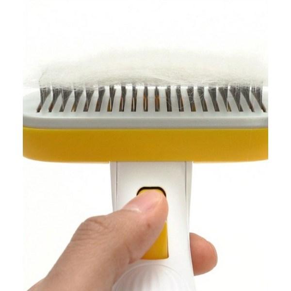 Dangle pet hair removal one-touch brush K04, C type (yellow + purple..., 1 piece), Korean pet shampoo