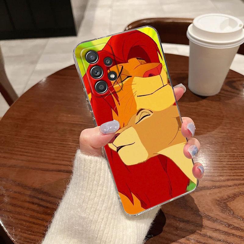 Clear Case For Samsung Galaxy A57 A37 A56 5G A36 Cases A55 A54 A35 A26 A07 A17 A16 A06 A34 A15 Cover The Lion King HAKUNA MATATA