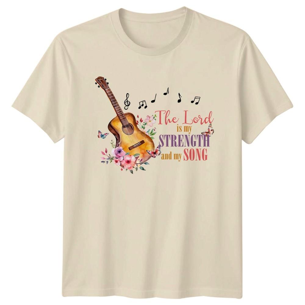 The Lord Is My Strength And My Unisexs TShirt Inspirational Art Christian Faith