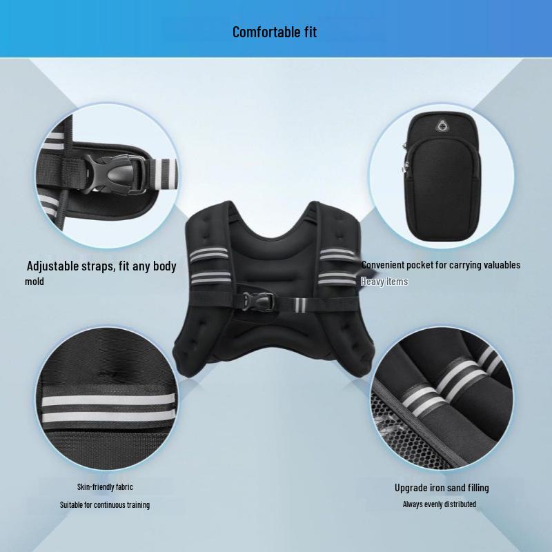 Verstellbare reflektierende Gewichtsweste für das Fitnesstraining