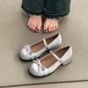 White Mary Jane Shoes Women's 2025 New Spring Versatile Bow French Shallow Mouth Single Shoes College Style Small Leather Shoes