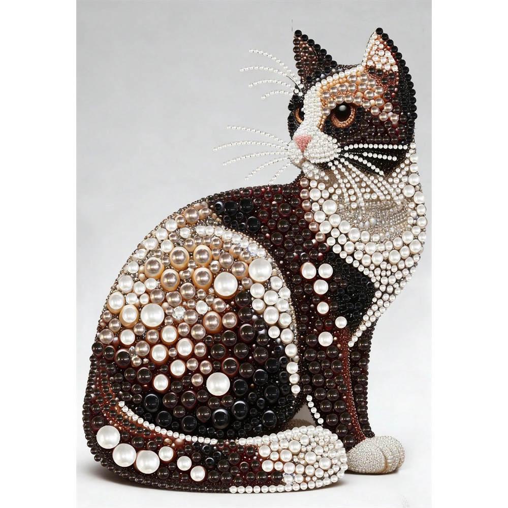 

Pearl Painting Kit Domestic Cat Theme Frameless Handicraft DIY Bedroom Decoration Living Room Wall Art Room Decoration Art Craft Decoration 30x40cm
