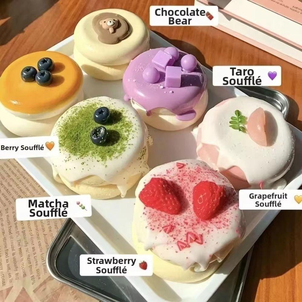 Chocolate Cheese Soufflé Squeeze Toy Cute Cake Slow Rebound Toy Fingertip Toy