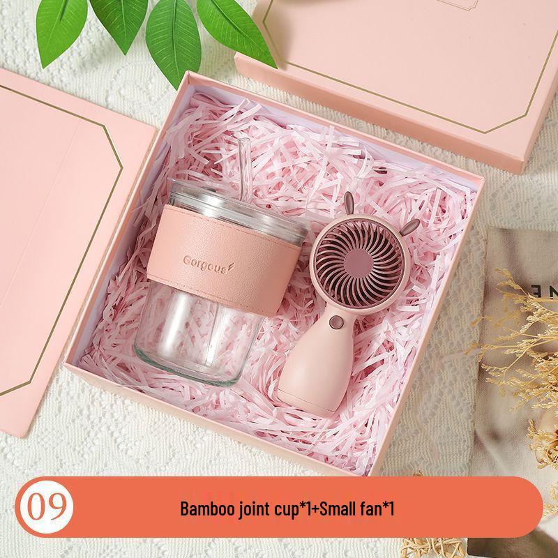 Jun Shiqi AQ Tumbler & Fan Gift Set