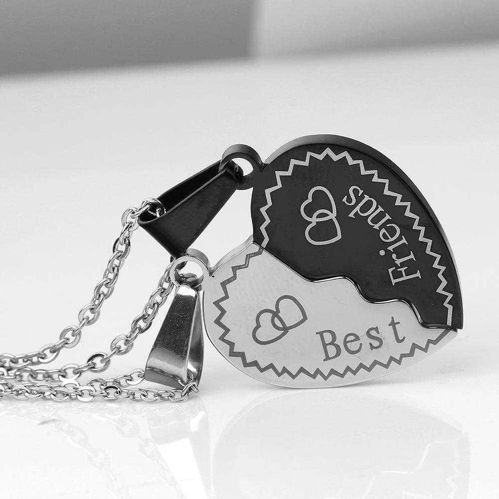 Splicable Heart Best Friends Necklace - Stainless Steel Friendship Jewelry