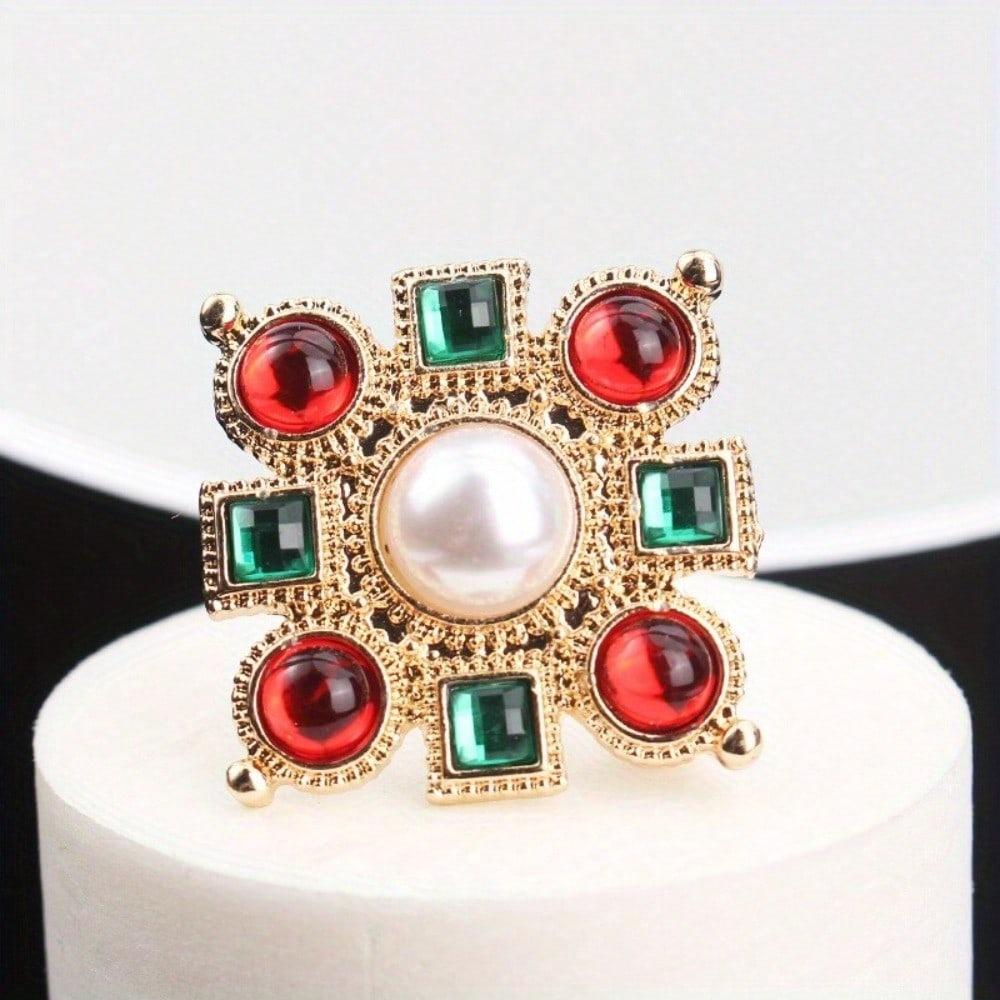 Vintage Baroque Creative Statement Brooch Collar Decor Badge Corsage Accessories