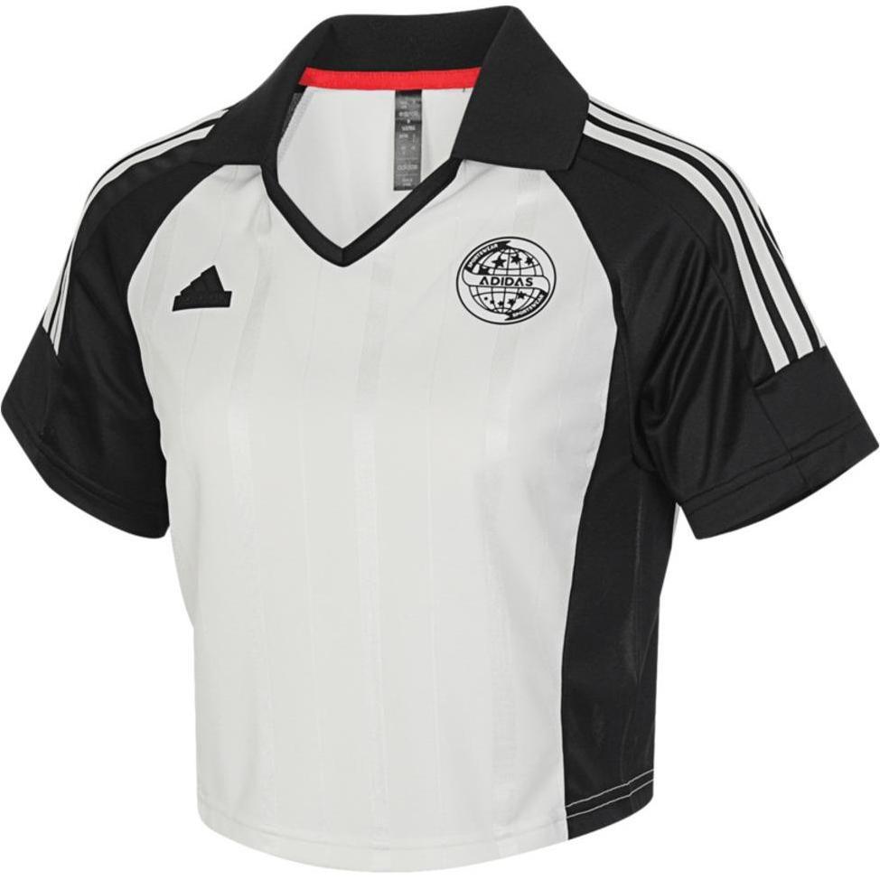 (WMNS) adidas Colorblock Letter Fashion Polo Shirt Asia Sizing White Black Women s JC8641 XL