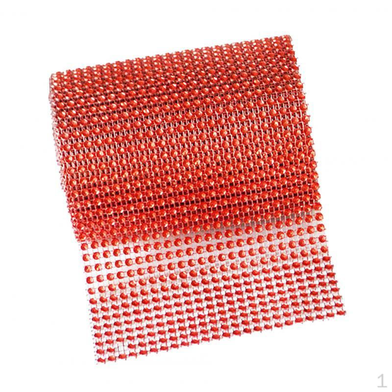 24 Row Drill Electroplating Bling Rhinestone Diamond Mesh Decorative Patch Appliques Embellishment