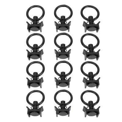 12 buc. Fiting cu știft unic pentru șină L cu inel rotund 4.000 Lbs Inel O de fixare pentru șină L pentru bena camionului, remorcă, marfă