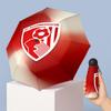 Bournemouth Football Pattern Printed Mini 5 Folds 8 Ribs Compact Umbrella Windproof Waterproof Lightweight Portable Folding