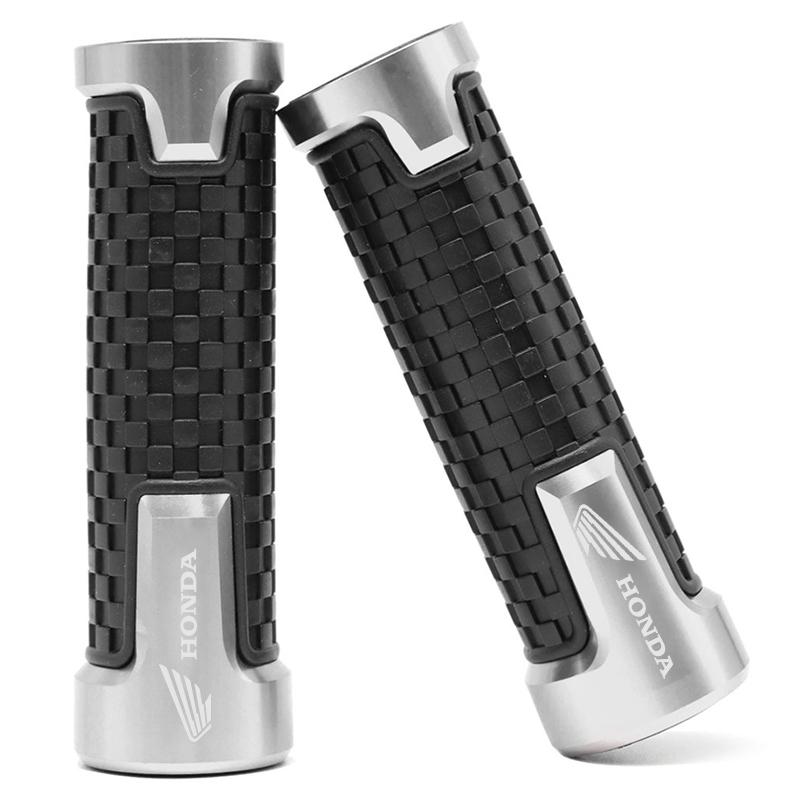 PYYG6 2PCS Motorcycle Handlebar Grips CNC PVC Handle Bar Rubber Gel Grips For Honda CBR 125R 954 600 F4i 650F 650R 1100XX 1000F