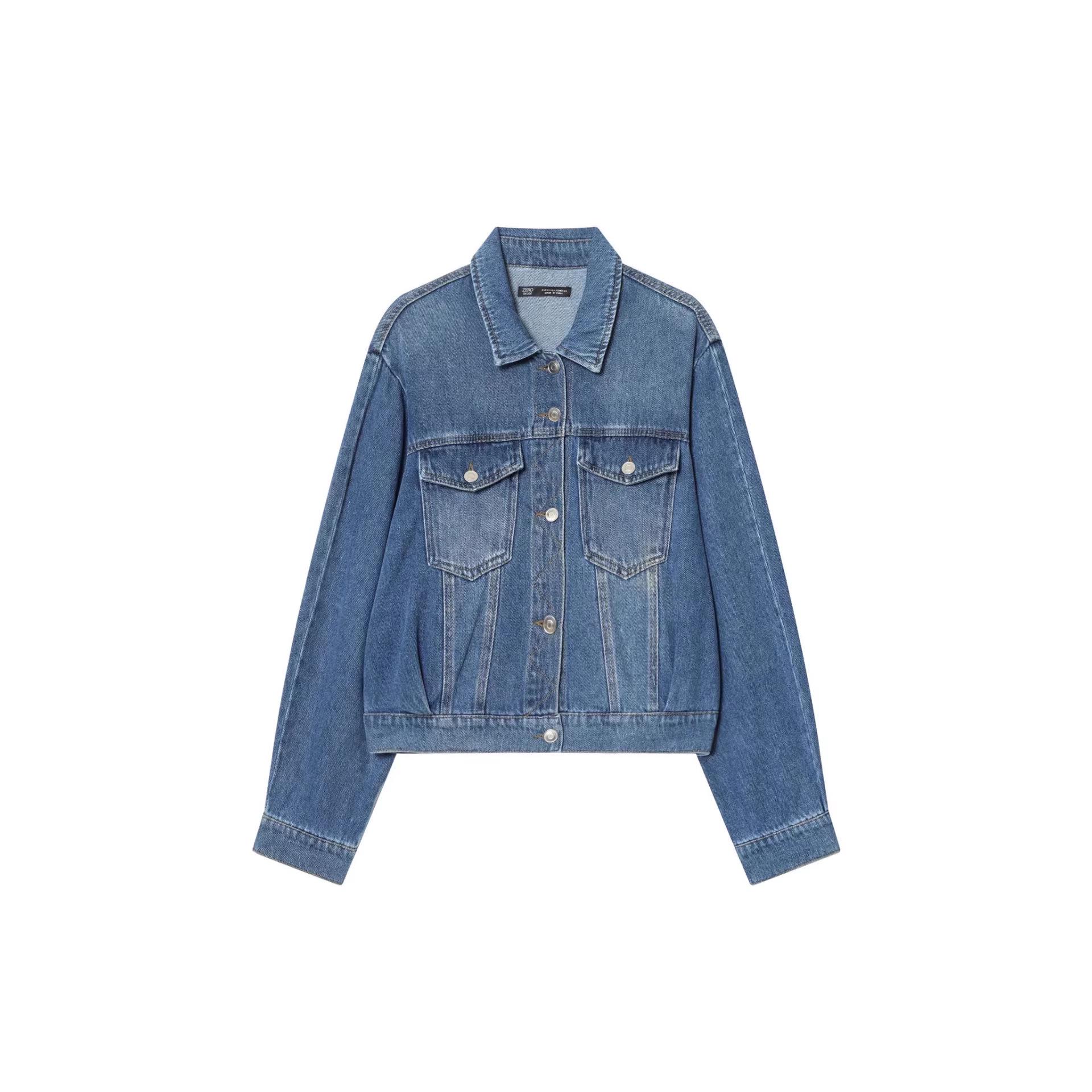 Z Женская короткая джинсовая куртка в европейском стиле, 2026 Large