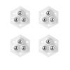 4pcs 360° Rotating Universal Wheel Mute Ball Furniture Casters Wheels Self Adhesive Pulley Base