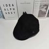 Flat Vintage Plaid Cap Breathable Polyester Beret For Casual And Office Wear
